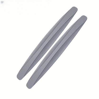 2pcs Rubber Car Bumper Guards - Front & Rear Anti-Collision Strips, Door Body Scratch Protection