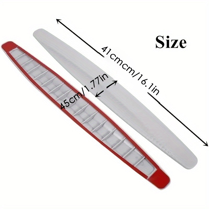 2pcs Rubber Car Bumper Guards - Front & Rear Anti-Collision Strips, Door Body Scratch Protection