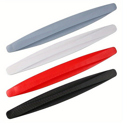 2pcs Rubber Car Bumper Guards - Front & Rear Anti-Collision Strips, Door Body Scratch Protection