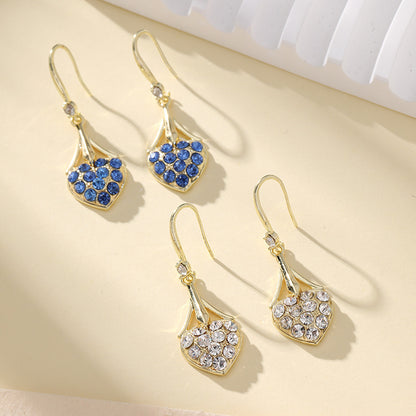 Exquisite Design Full Diamond Heart Earrings