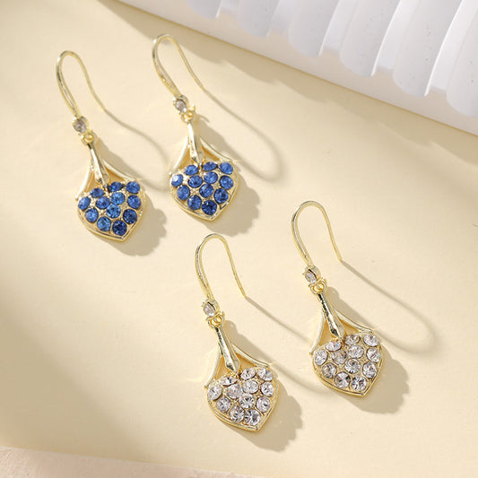 Exquisite Design Full Diamond Heart Earrings