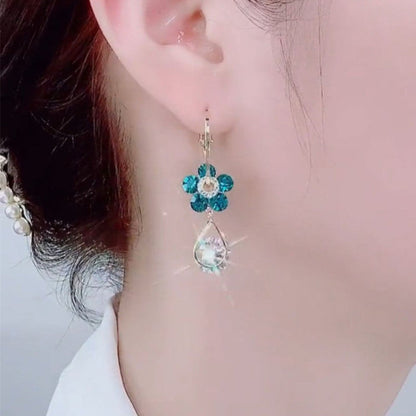 Fresh And Sweet Flower Zircon Earrings