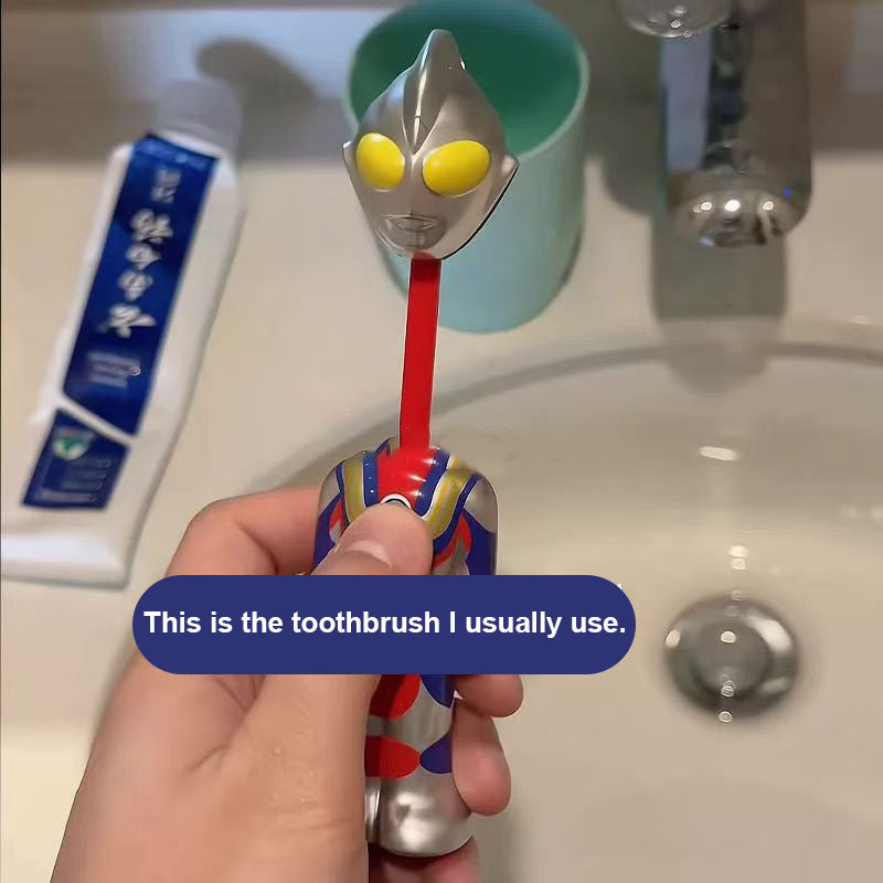 Retractable Ultraman Toothbrush for Kids – Soft & Safe Bristles