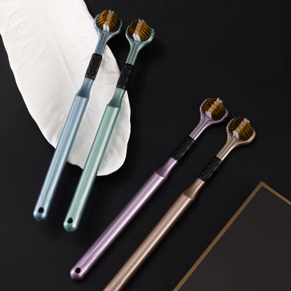 3-Sided U-Shaped Toothbrush Set – 4-Pack Soft Carbon Bristles