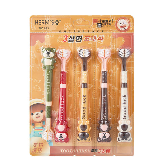 3-Sided U-Shaped Toothbrush Set – 4-Pack Soft Carbon Bristles