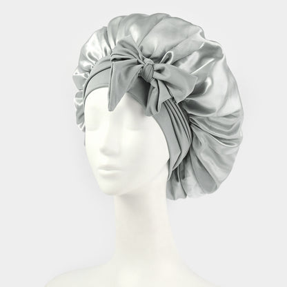 Stretch Silk Bow Beauty Hair Care Sleep Cap