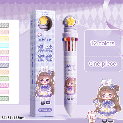 Cartoon Retractable Gel Pens – Multicolor Cute Stationery