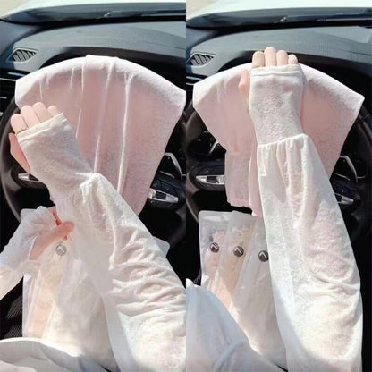 Women's UV Protection Lace Arm Sleeves
