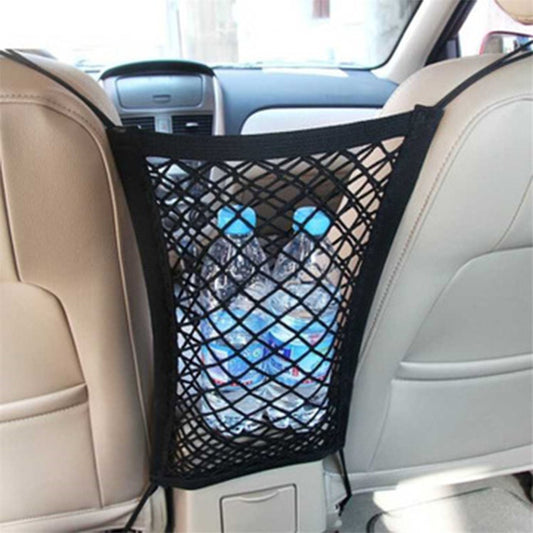 Car Seat Back Net Organizer – Double-Layer Storage Mesh Pocket