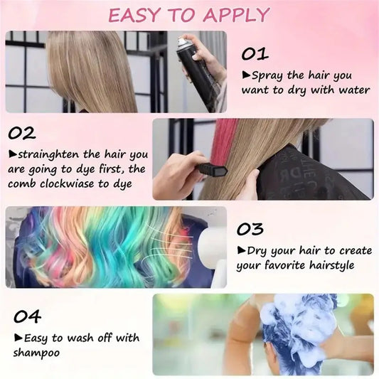 New Hair Chalk Comb, Temporary Hair Color Dye