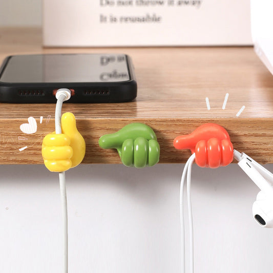 Adhesive Thumb Hook Desk Cable Clip