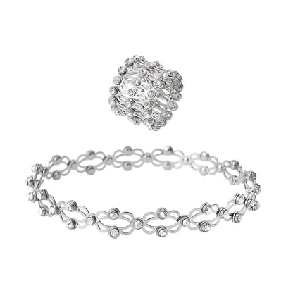 2 In 1 Retractable Rings Bracelet Fashion Jewelry