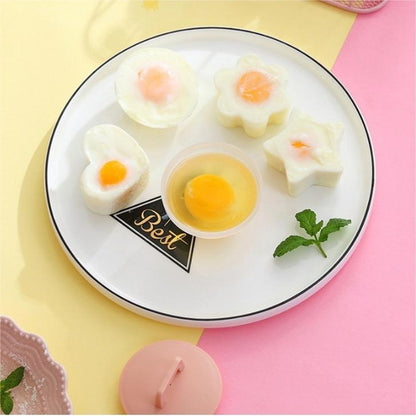 Breakfast Boiled Egg Mold - Set of 4 with Brush