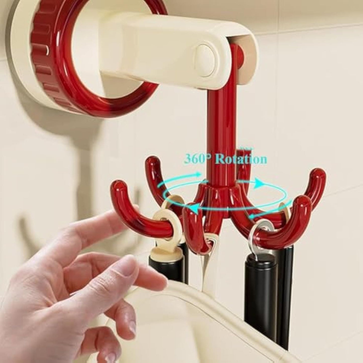 ৮টি হুক সহ মাল্টি-ফাংশনাল কাঠের ভিনটেজ ওয়ারড্রোব হ্যাঙ্গার