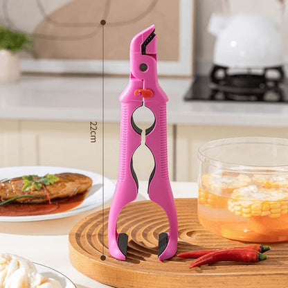 3-in-1 Heat-Resistant Silicone Kitchen Clip – Bowl & Plate Gripper, Bottle Opener, Multi-Purpose Tool