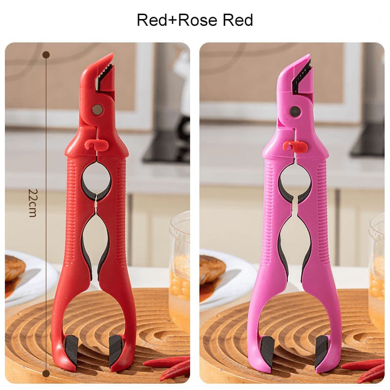 3-in-1 Heat-Resistant Silicone Kitchen Clip – Bowl & Plate Gripper, Bottle Opener, Multi-Purpose Tool