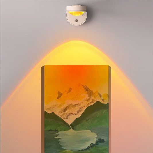 Rechargeable Wireless Wall Lamp – Sunset Ambient LED Light for Bedroom, Living Room, and Decorative Background Wall