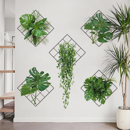 6pcs Self-Adhesive Faux Green Ivy Wall Stickers – Living Room & Dorm Decor