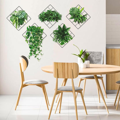 6pcs Self-Adhesive Faux Green Ivy Wall Stickers – Living Room & Dorm Decor