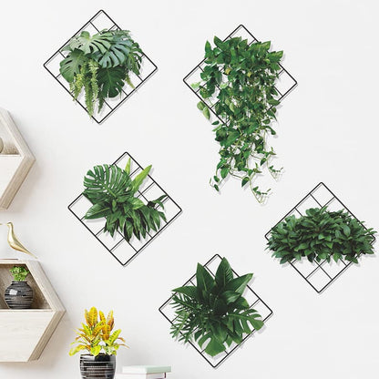 6pcs Self-Adhesive Faux Green Ivy Wall Stickers – Living Room & Dorm Decor