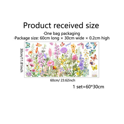 💐Colorful Floral Bouquet Window Sticker🖼️(Cut to size freely)