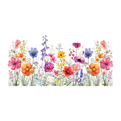 💐Colorful Floral Bouquet Window Sticker🖼️(Cut to size freely)