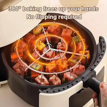 🥩Air Fryer Barbecue Grill Vertical Barbecue Kebab🍤(Diameter 16cm/6.3inch Height 10.5cm/4.2inch))