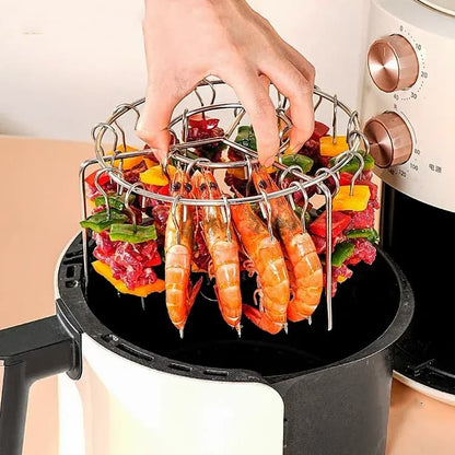 🥩Air Fryer Barbecue Grill Vertical Barbecue Kebab🍤(Diameter 16cm/6.3inch Height 10.5cm/4.2inch))