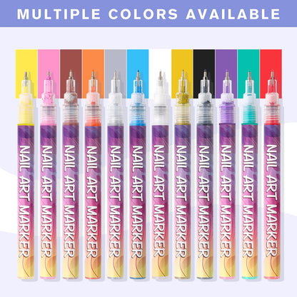 🔥🎨12 Colors Nail Art Pens Set