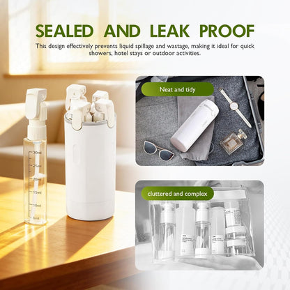 4-in-1 Travel Refillable Bottle Set (Comes with Free Stickers)