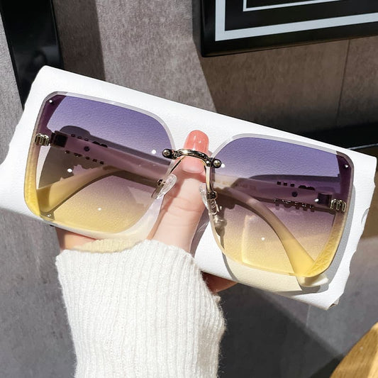 Women's Fashionable Half-Rim Gradient Sunglasses