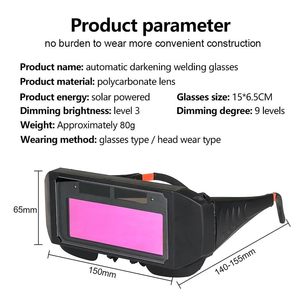 Auto Dimming Welding Glasses – Protective Eye Goggles for Welders