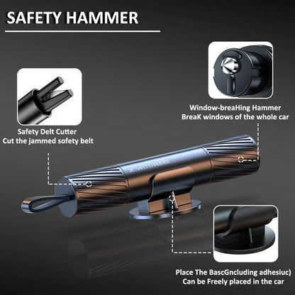 Car Safety Hammer Window Breaker & Seatbelt Cutter Emergency Escape Tool