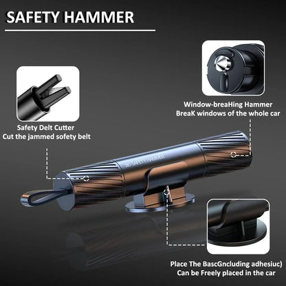 Car Safety Hammer Window Breaker & Seatbelt Cutter Emergency Escape Tool