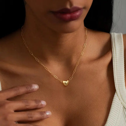 🔥🌹✨ Stainless Steel Heart Shape Pendant Magnetic Necklace