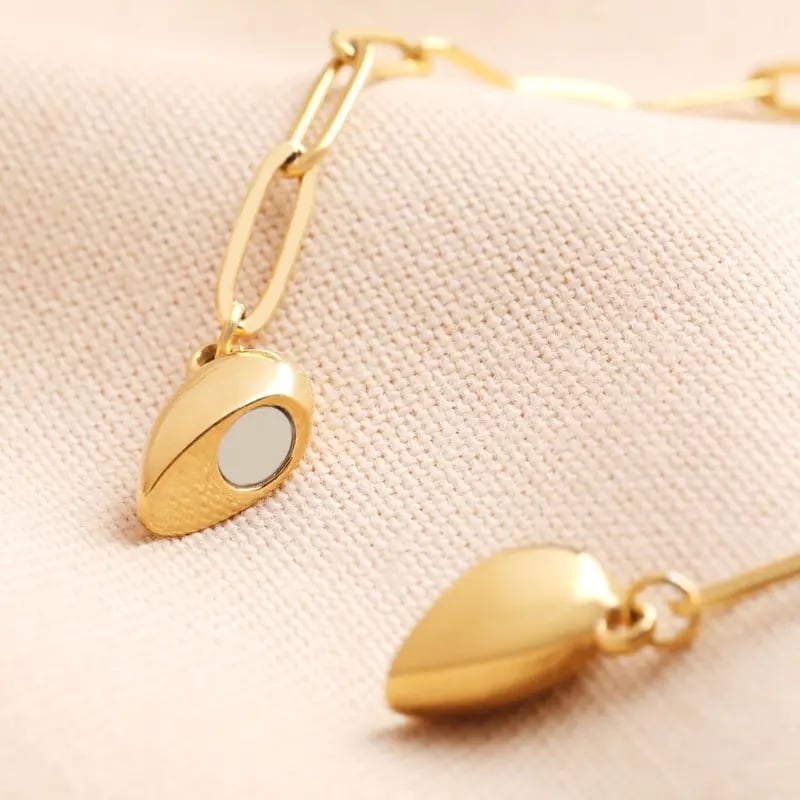 🔥🌹✨ Stainless Steel Heart Shape Pendant Magnetic Necklace