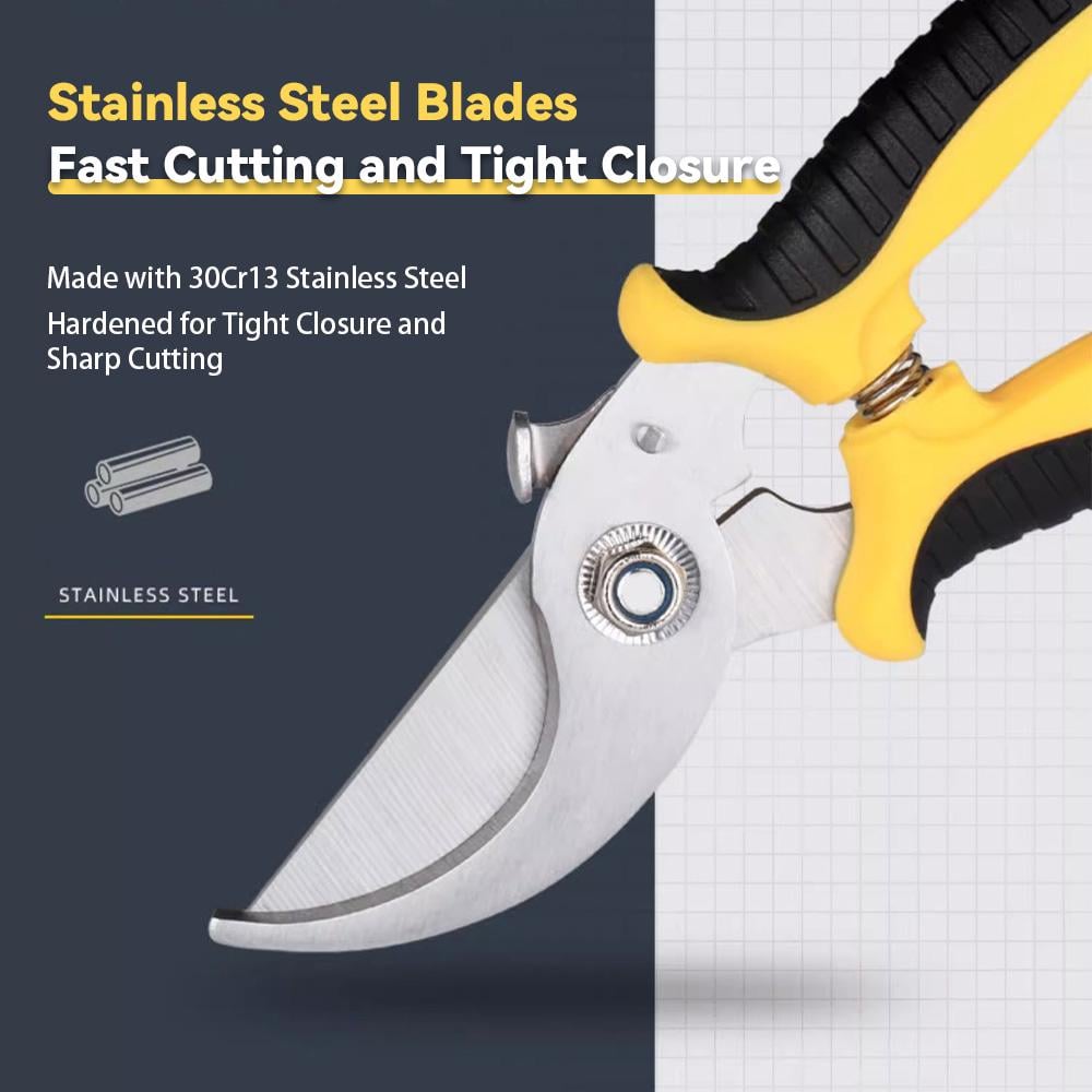 Stainless Steel Pruning Shears – Garden Fruit & Branch Cutter