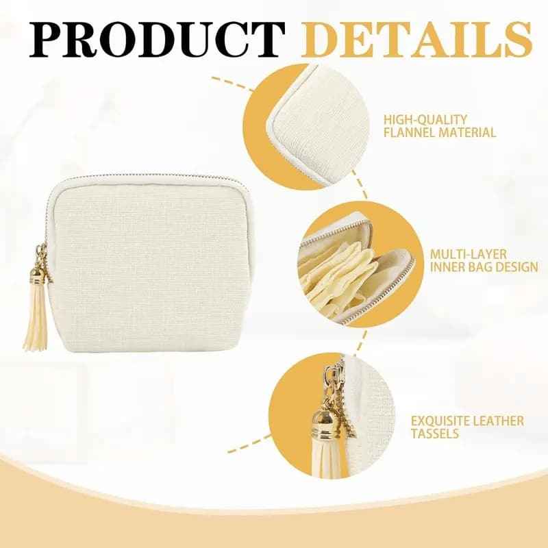Elegant Tassel Jewelry Organizer Pouch – 5-Layer Zipper Travel Case for Rings, Necklaces, Earrings & Bracelets