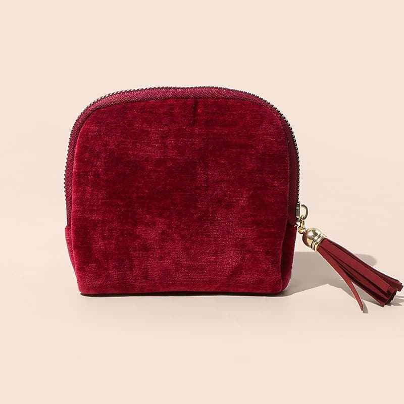 Elegant Tassel Jewelry Organizer Pouch – 5-Layer Zipper Travel Case for Rings, Necklaces, Earrings & Bracelets