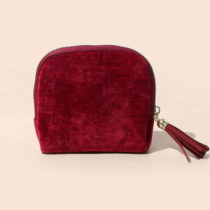 Elegant Tassel Jewelry Organizer Pouch – 5-Layer Zipper Travel Case for Rings, Necklaces, Earrings & Bracelets