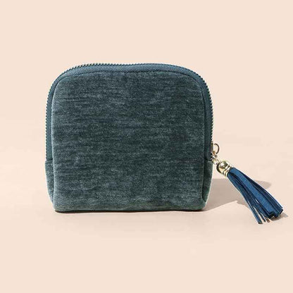 Elegant Tassel Jewelry Organizer Pouch – 5-Layer Zipper Travel Case for Rings, Necklaces, Earrings & Bracelets