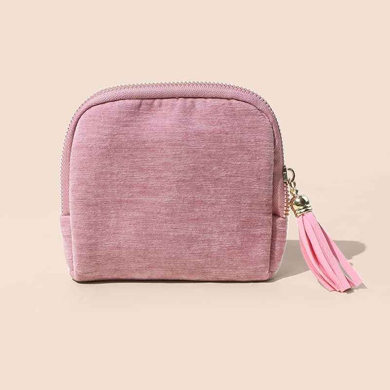 Elegant Tassel Jewelry Organizer Pouch – 5-Layer Zipper Travel Case for Rings, Necklaces, Earrings & Bracelets