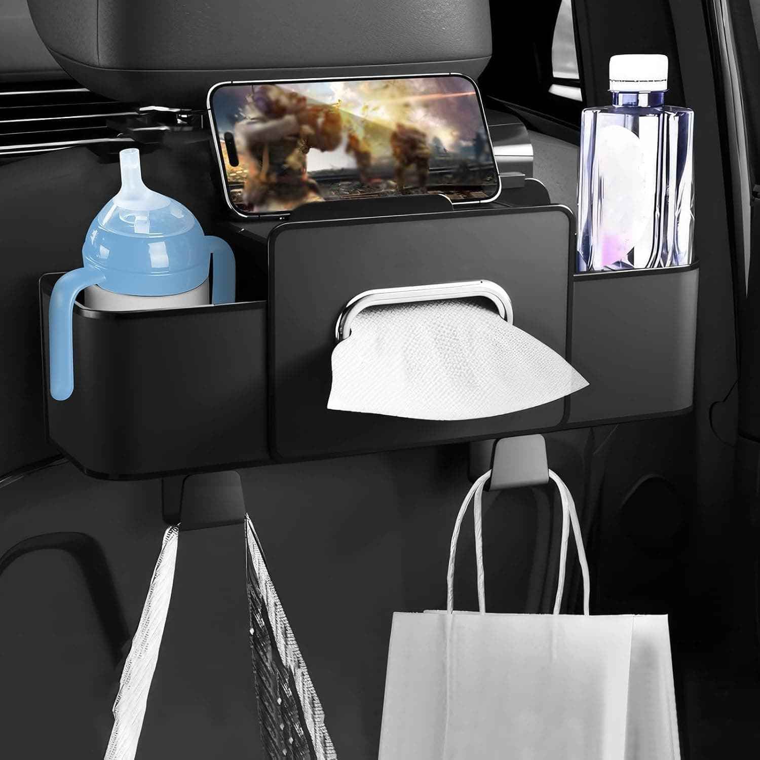 3-in-1 Car Backseat Organizer – Keep Your Car Clean & Organized!
