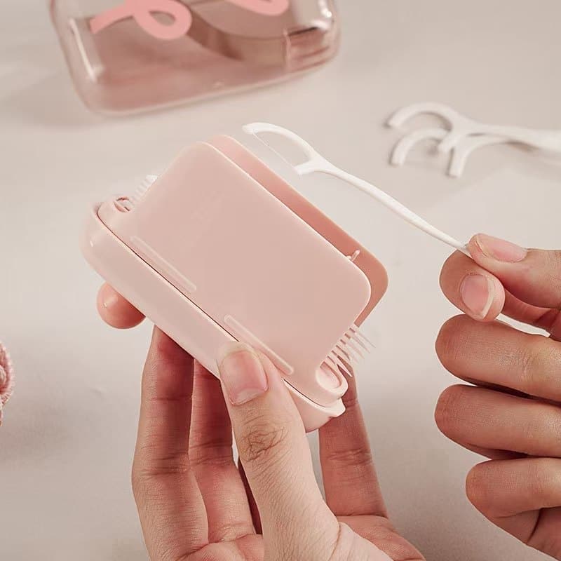Dopamine Portable Automatic Pop-up Dental Floss Box- Includes 100 pieces of dental floss