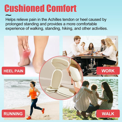 Anti-slip Heel Liners Soft Cushion Heel Protector Pads for Women Men Shoes