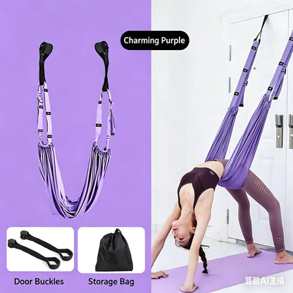 Aerial Yoga Stretching Strap – Back Pain Relief & Waist Flexibility Trainer