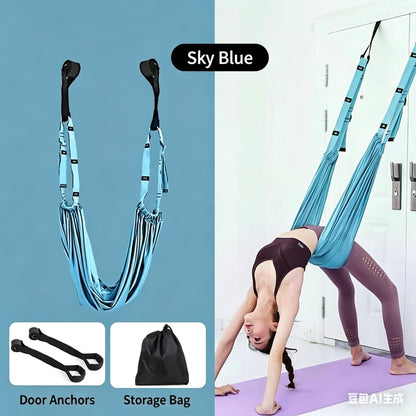 Aerial Yoga Stretching Strap – Back Pain Relief & Waist Flexibility Trainer