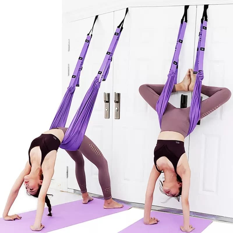 Aerial Yoga Stretching Strap – Back Pain Relief & Waist Flexibility Trainer