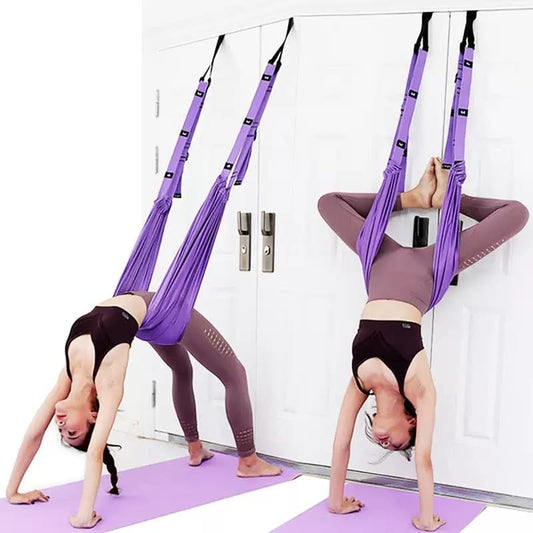 Aerial Yoga Stretching Strap – Back Pain Relief & Waist Flexibility Trainer
