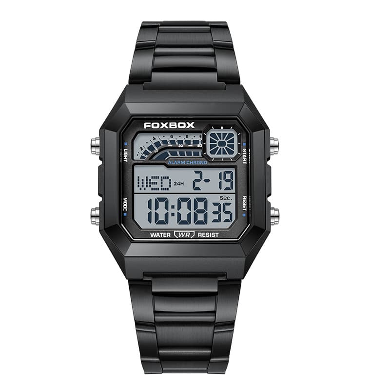 Unisex Square Digital Watch Fashion LED Sports Watch with Calendar and Night Light (Gift Box)